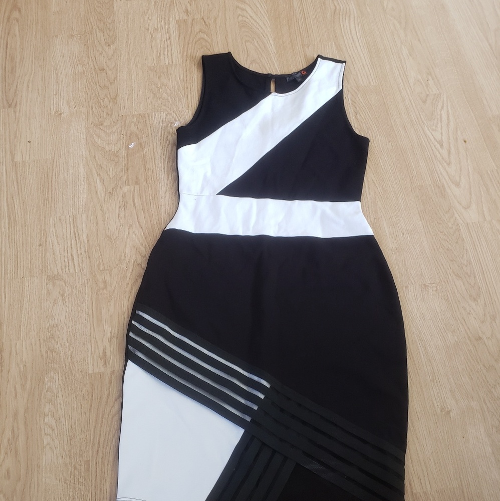 Black and white dress